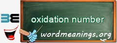 WordMeaning blackboard for oxidation number